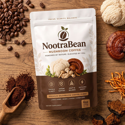 NootraBean Premium Mushroom Coffee (30 Servings)